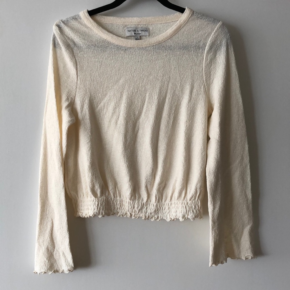 MADEWELL Texture & Thread cream top